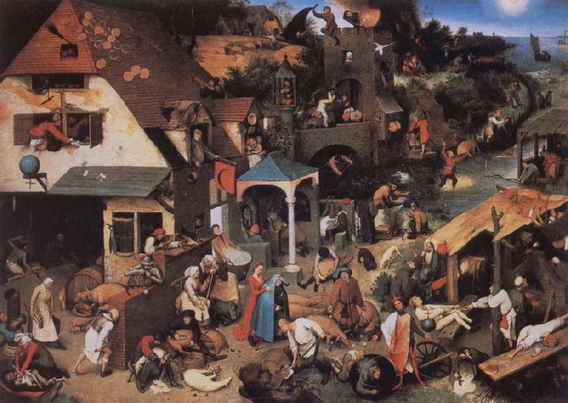 BRUEGHEL, Pieter the Younger Netherlandish Proverbs Germany oil painting art
